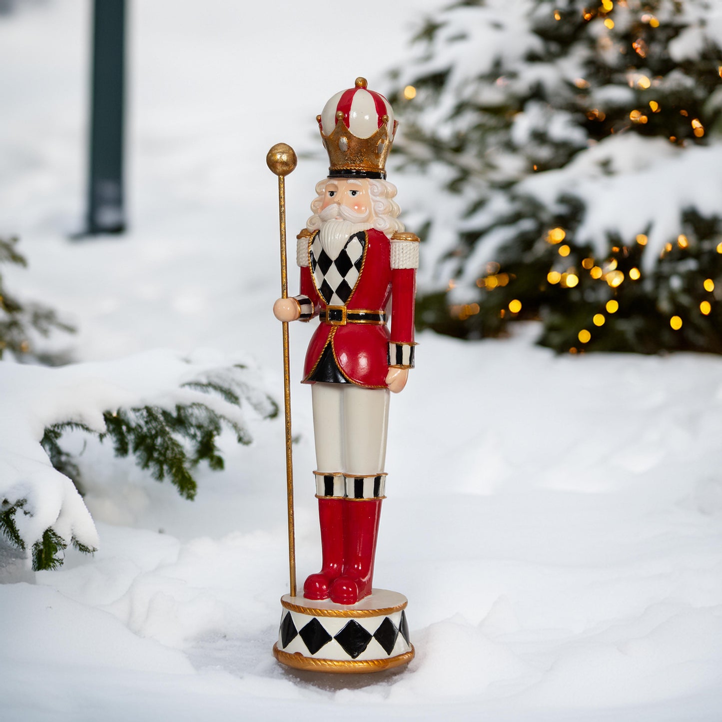 Nussknacker rot weiss mit Zepter