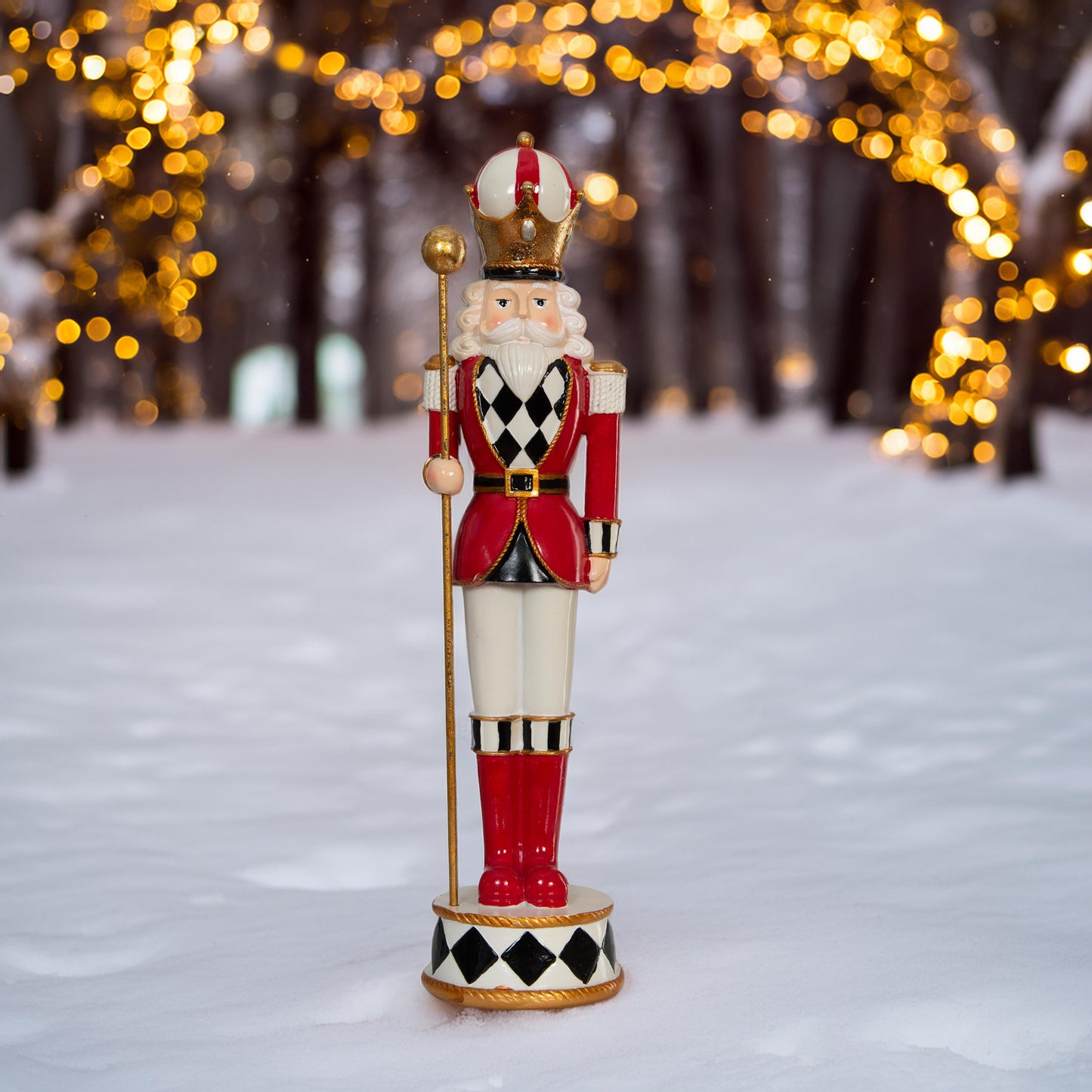 Nussknacker rot weiss mit Zepter