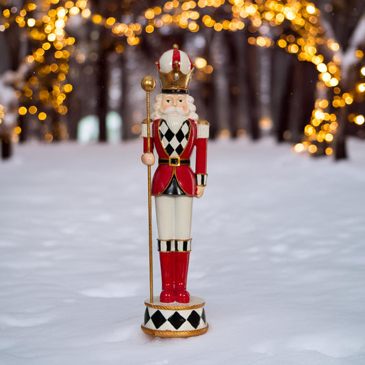 Nussknacker rot weiss mit Zepter